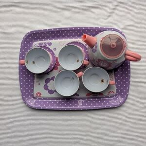 Purple and Pink Tea Set for Kids
